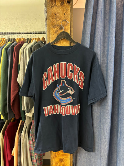 Vintage Vancouver Canucks Navy T-Shirt - XL