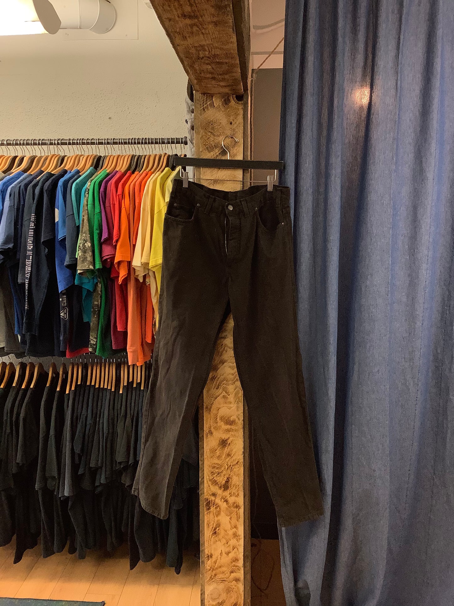 Vintage Dark Brown Denim Pants - 34x34