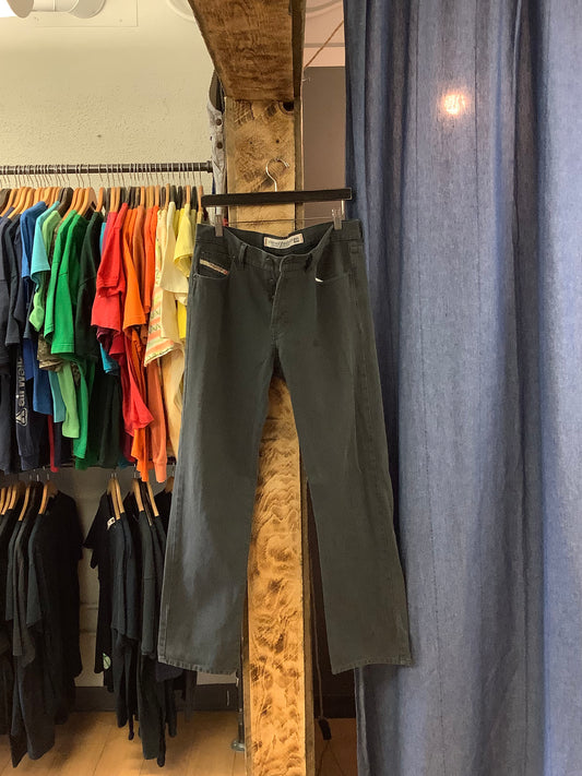 Vintage diesel dark grey straight leg pants - 34
