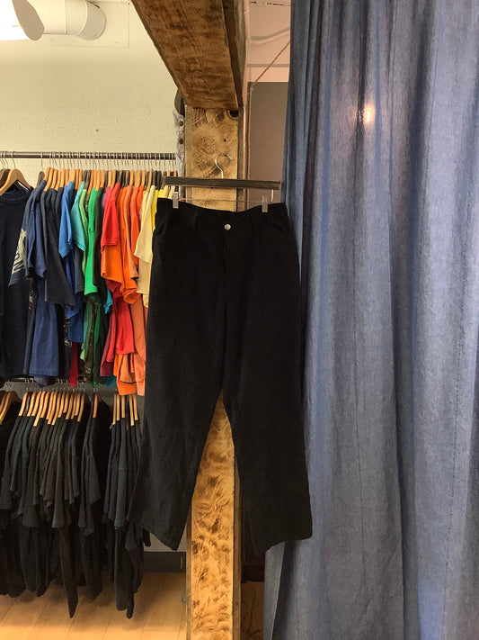 Vintage Black Corduroy Formal Pants - 36