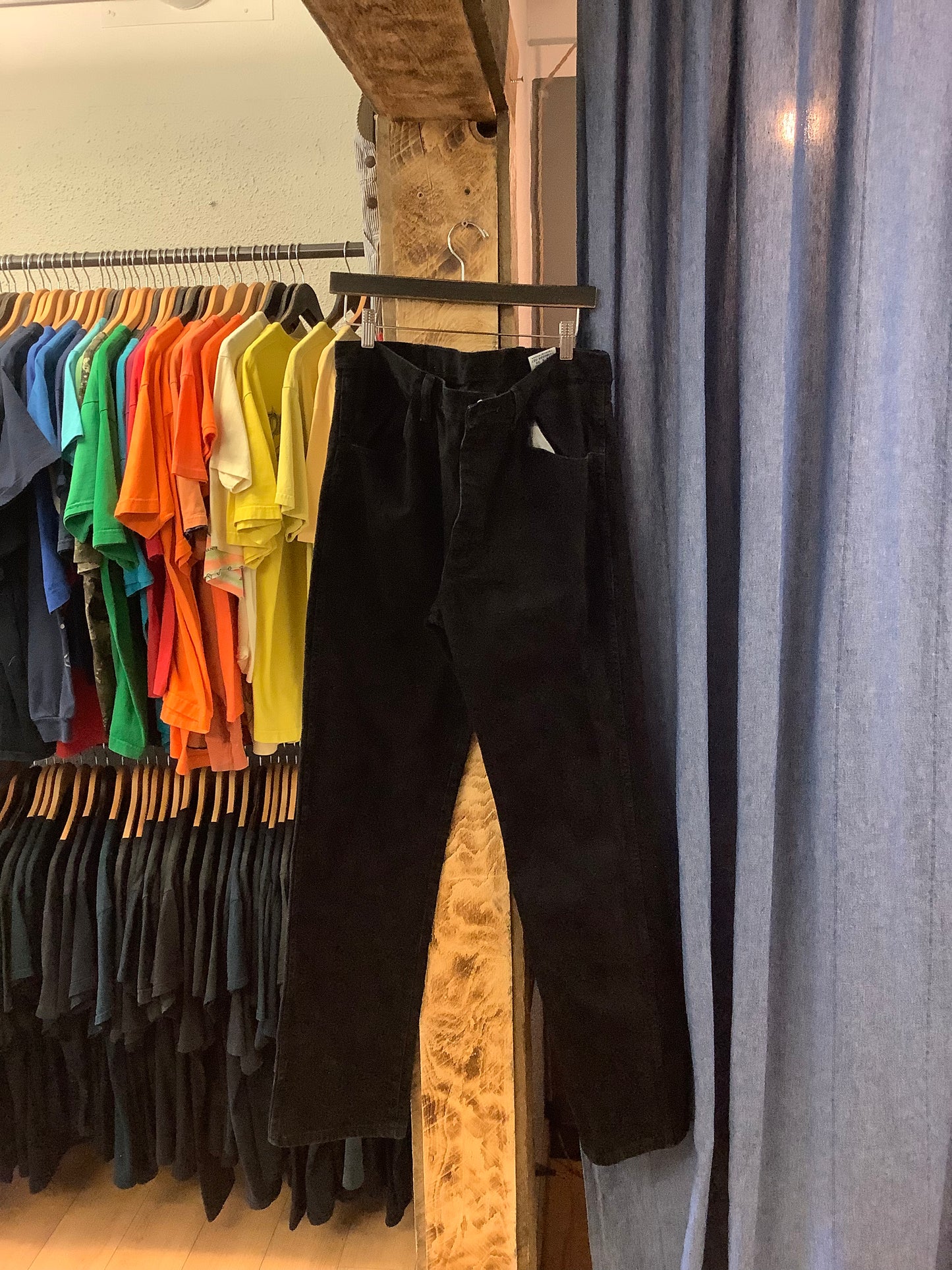 Vintage rustler black denim pants - 34x34