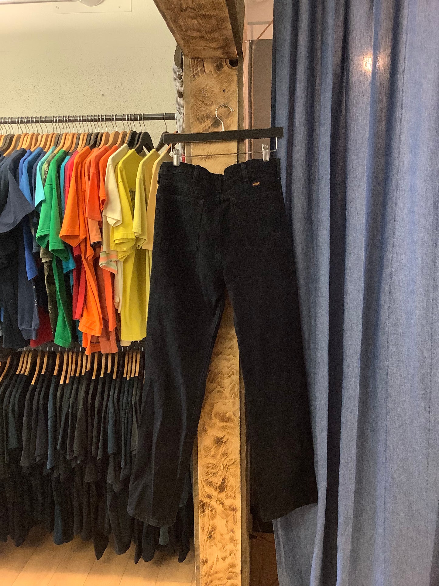 Vintage rustler black denim pants - 34x34