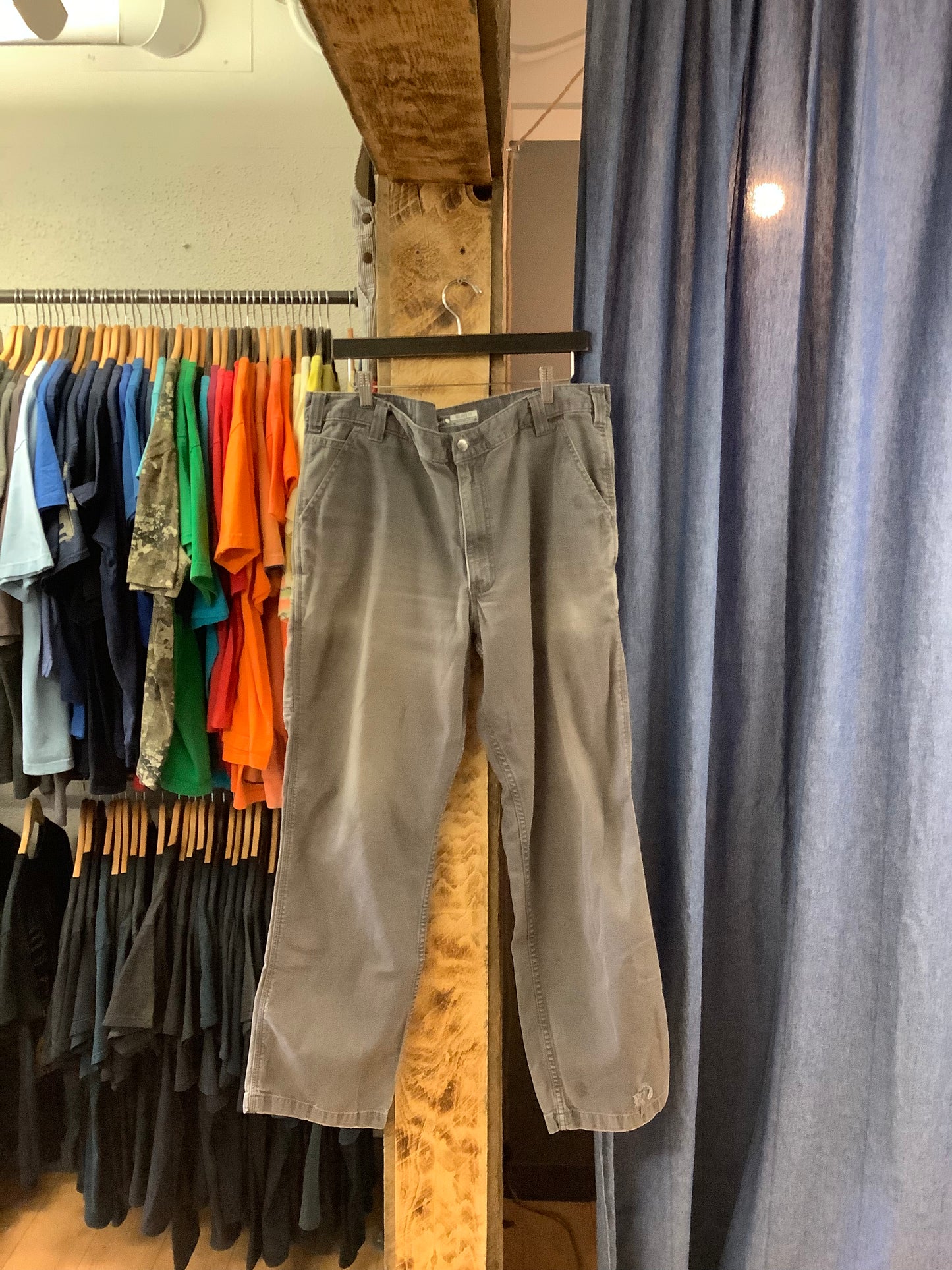 Vintage carharrt relaxed fit grey casual pants - 38x32