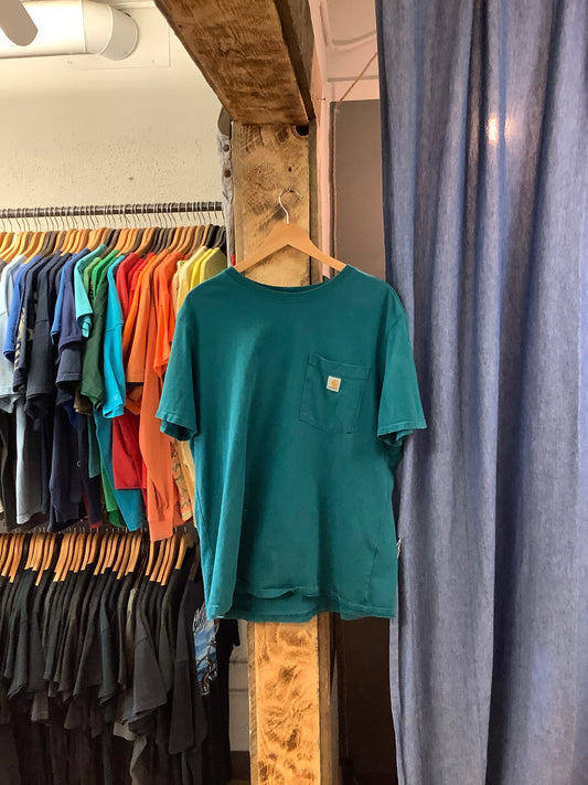 Vintage Carhartt turquoise blank t-shirt - XL