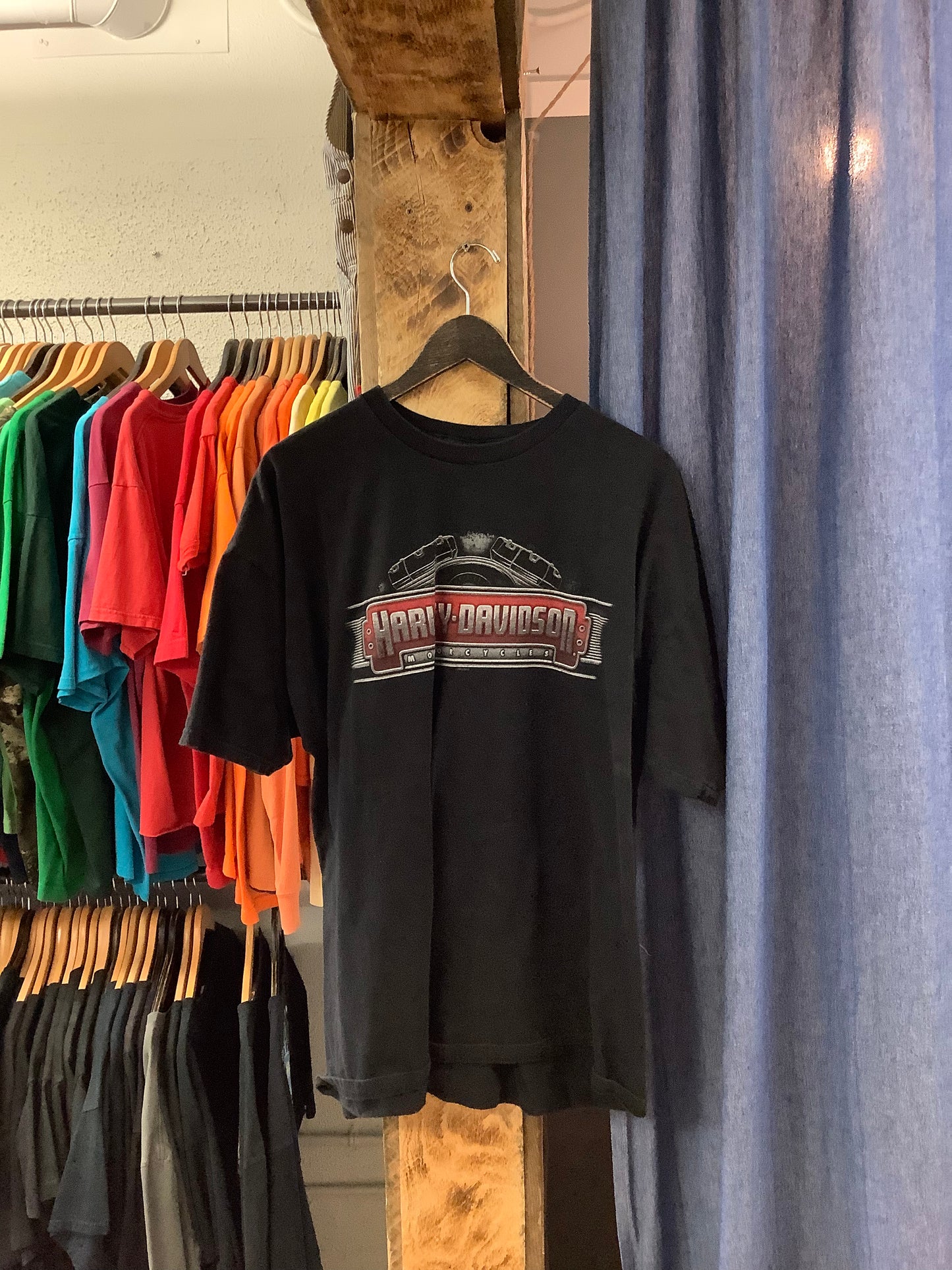 Vintage Harley Davidson of Edmonton black graphic t-shirt - XL