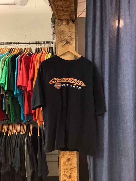 Vintage Harley Davidson Edmonton graphic black t-shirt - xxxl
