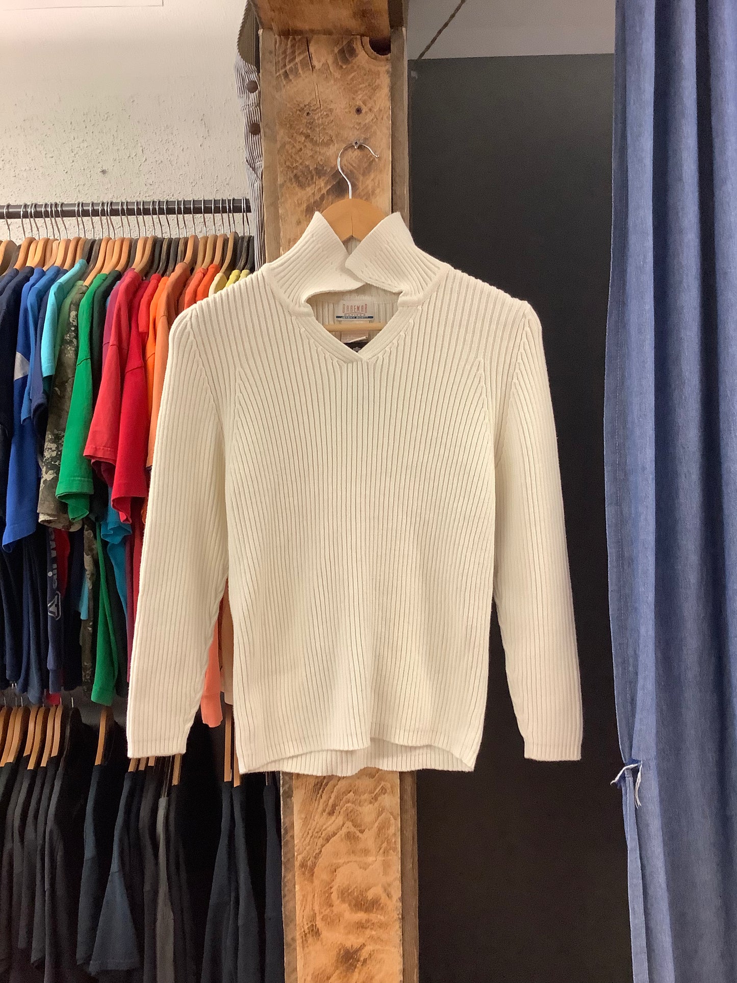 Vintage Braemar cream knit sweater - L