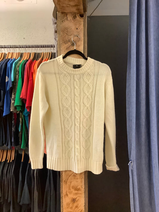 Vintage cream knitted sweater - M
