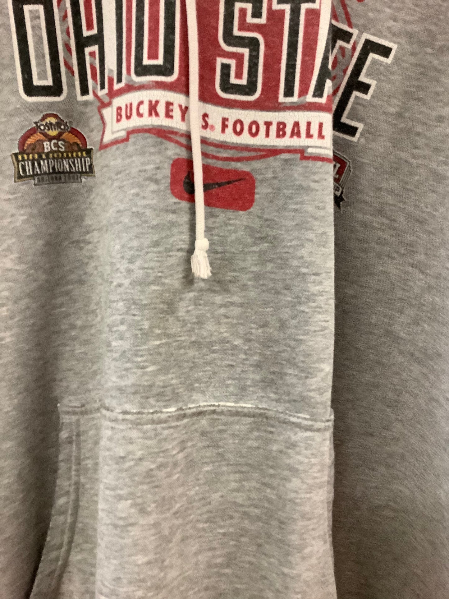 Vintage 2007 Ohio state buckeyes football grey hoodie - XXL