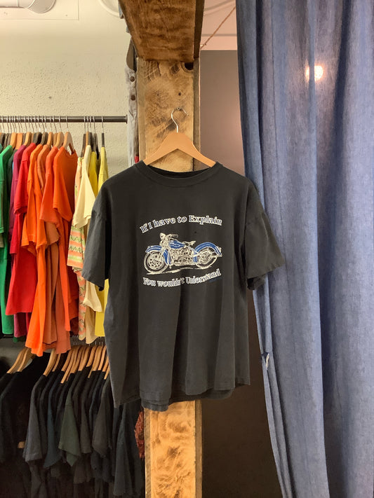 Vintage biker graphic t-shirt - XL