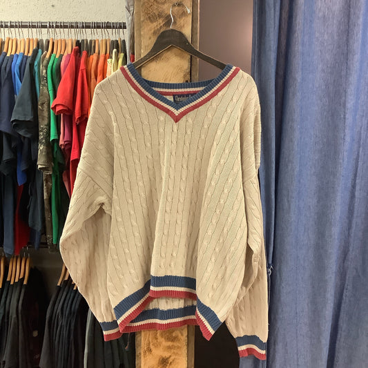 Vintage multicoloured knitted sweater - L