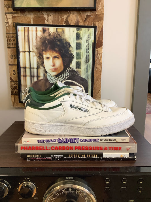 Reebok classic white/green leather sneakers - 11.5