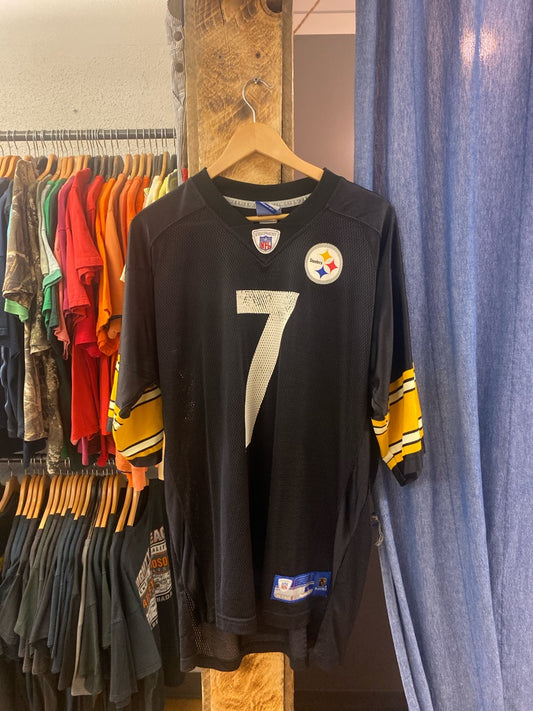 Vintage Steelers black and yellow roethlisberger jersey - L