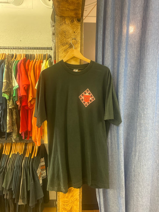 Vintage Red Dog Black Graphic T-shirt - XXL