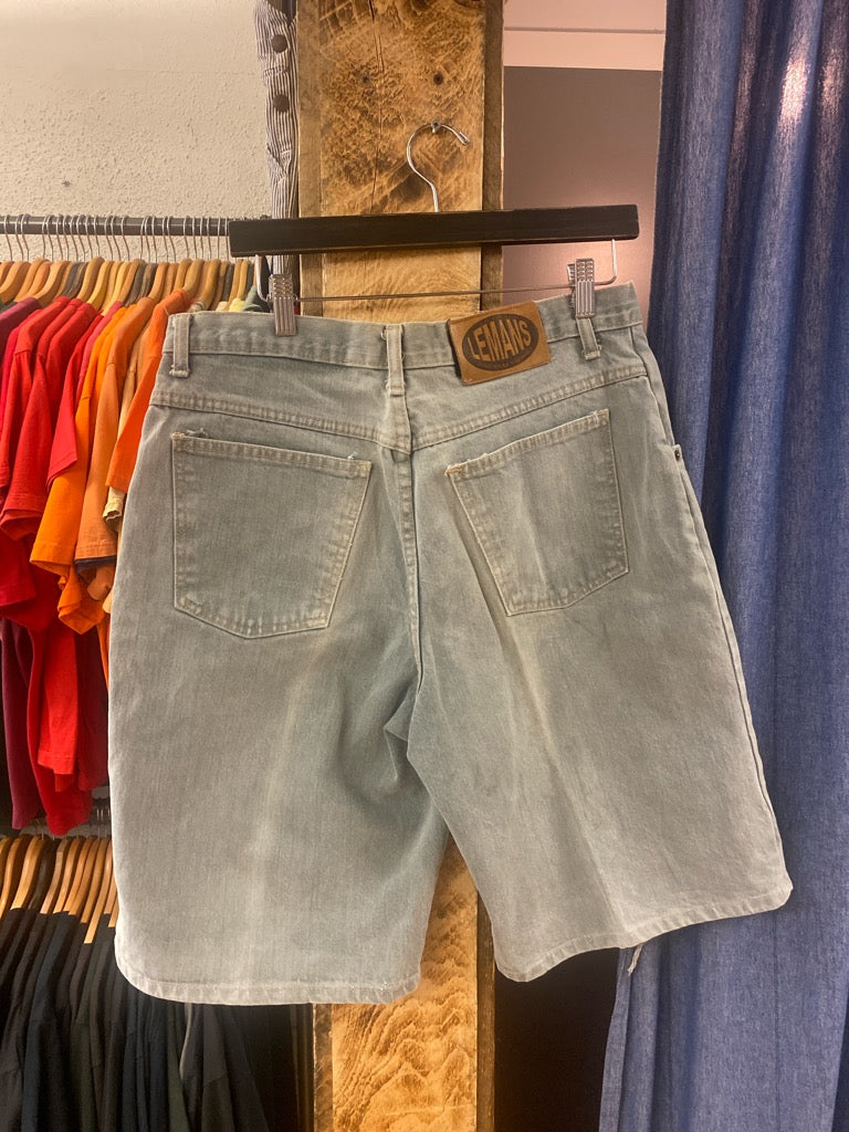 Vintage Lemans Light Blue Denim Shorts - 34