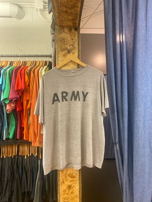 Vintage army grey t-shirt - L