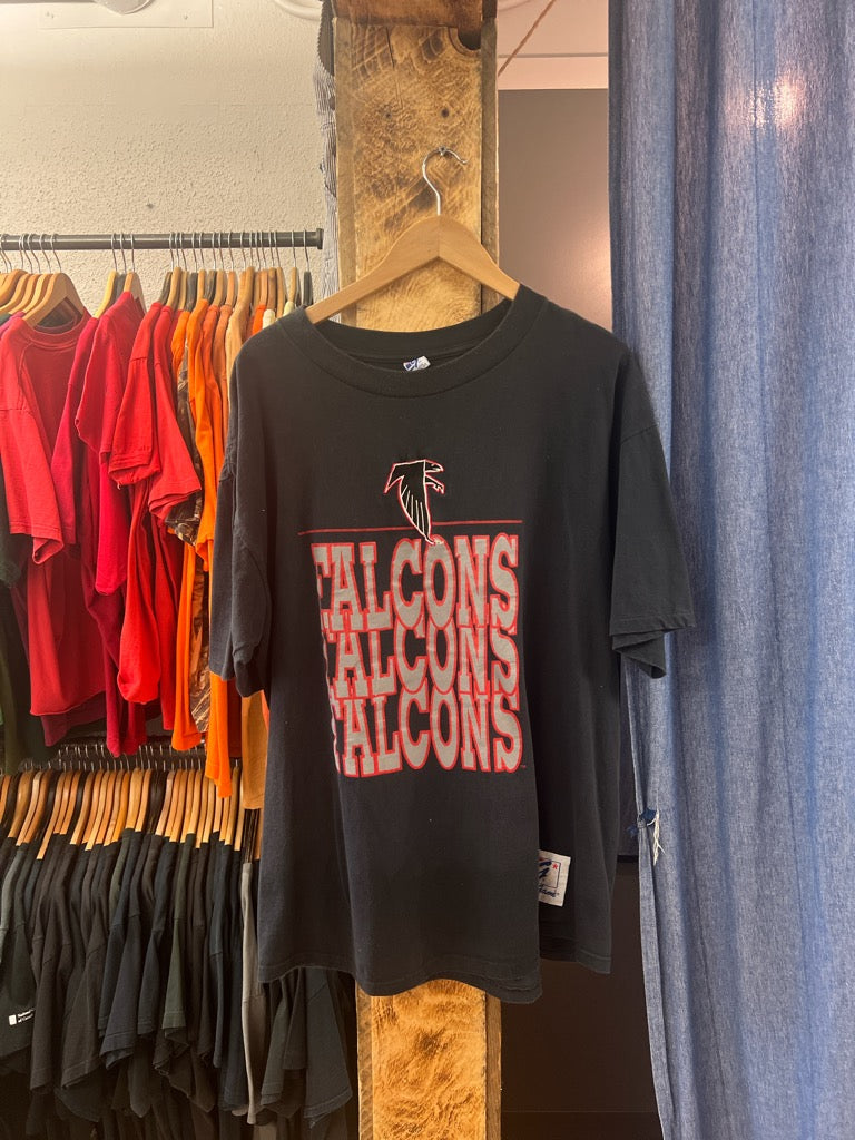 Vintage Atlanta Falcons Black Cotton T-shirt - s