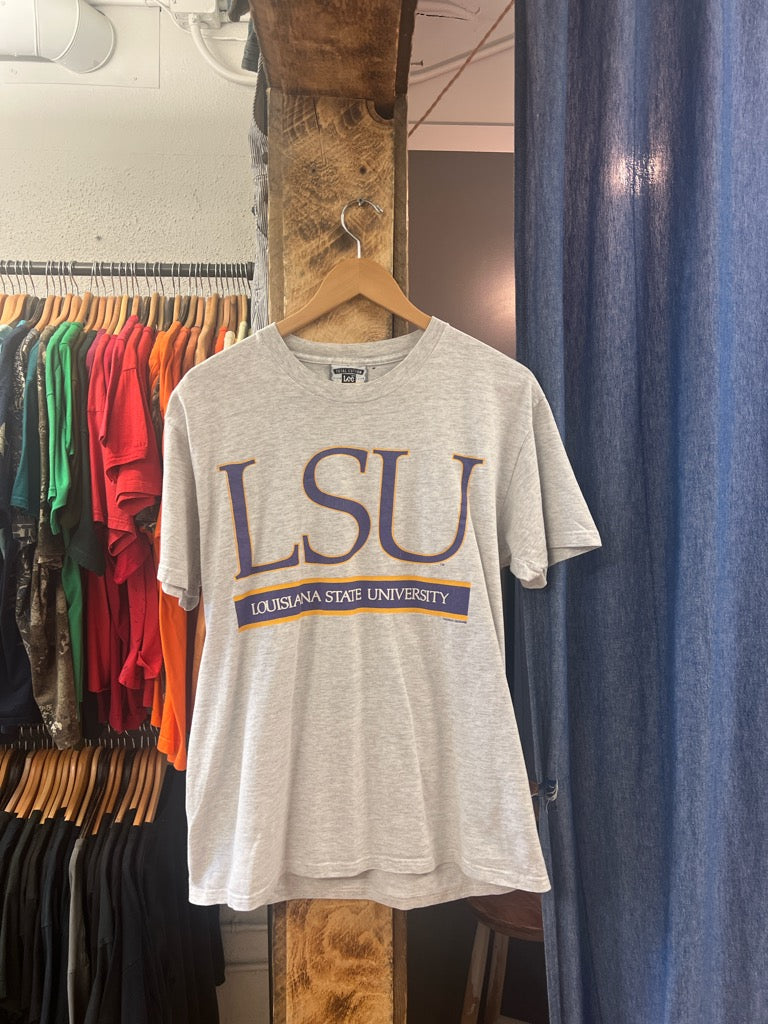 Vintage lsu grey graphic t-shirt- l