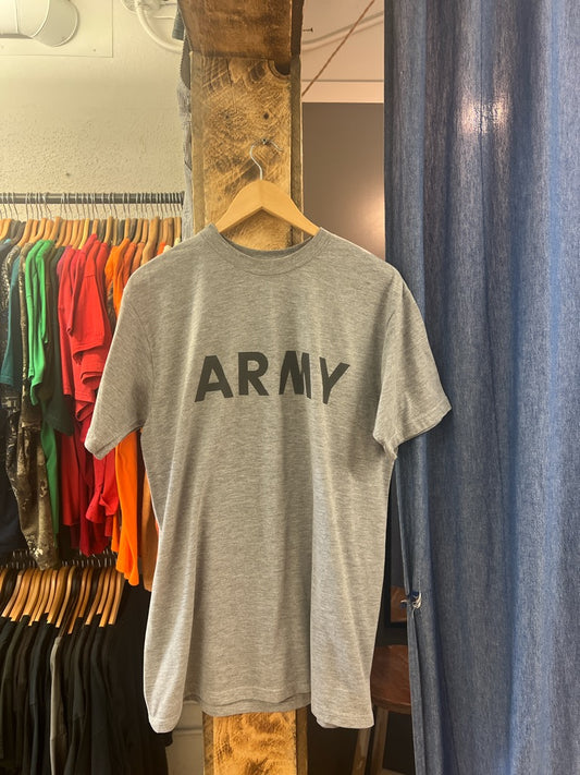Vintage army grey graphic t-shirt - XL
