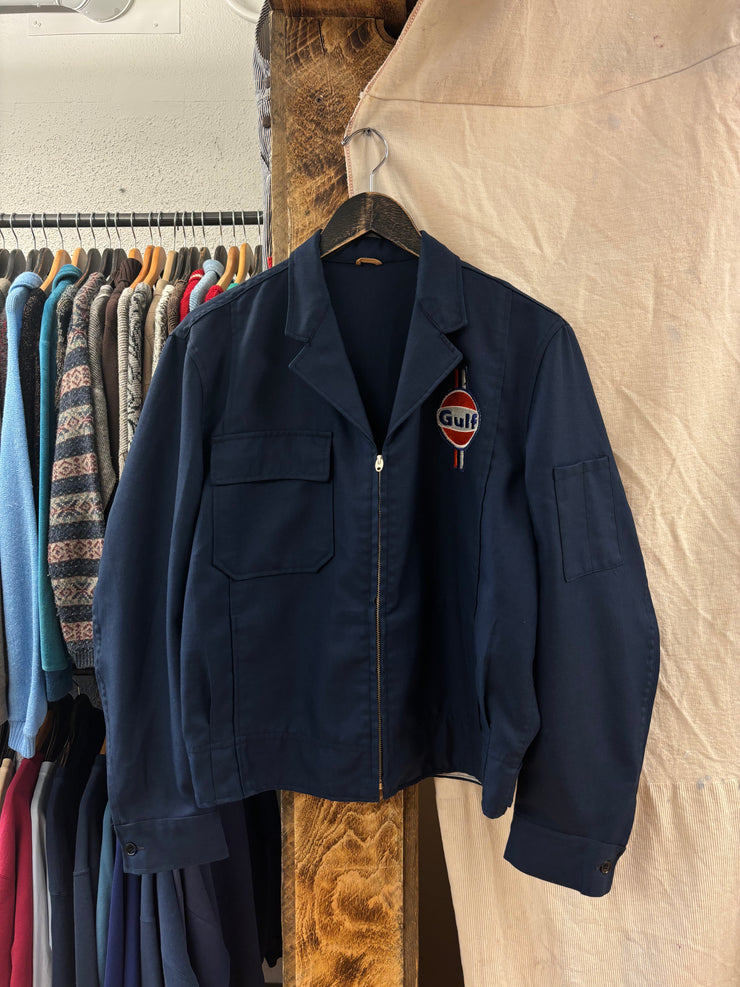 Vintage 1970's "Gulf" Zip-Up Light Jacket - M