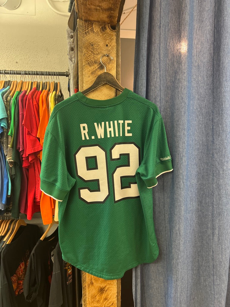 Vintage Green & White Football Jersey - XL