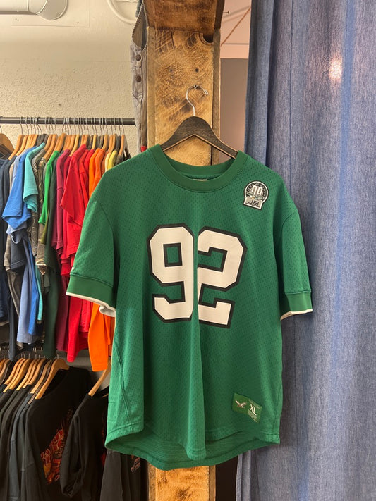 Vintage Green & White Football Jersey - XL