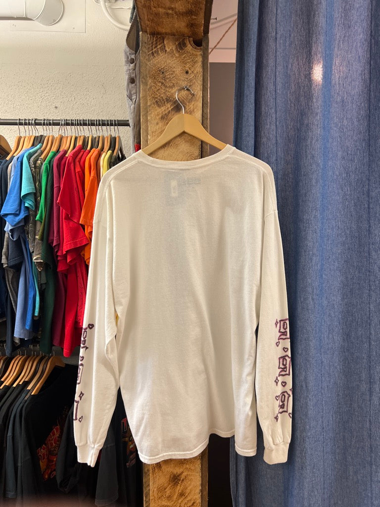 Juice Wrld Roaming My Mind White Graphic Long Sleeve - XL