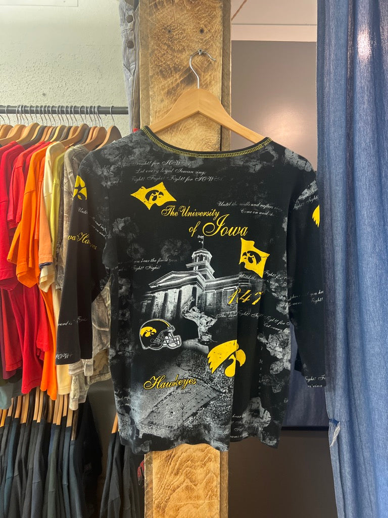 Vintage University of Iowa Black & Yellow T-shirt - m