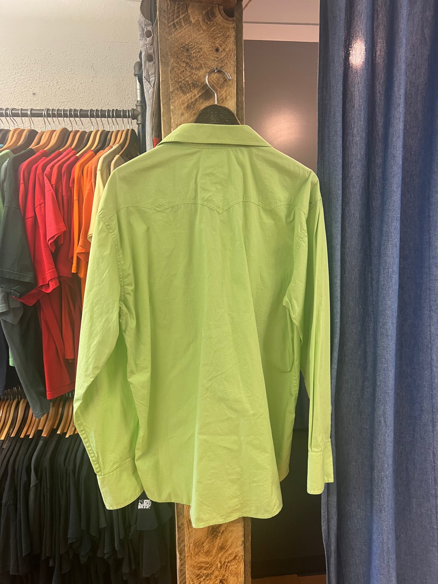 Vintage Roper Green Pearl Snap Button up - L