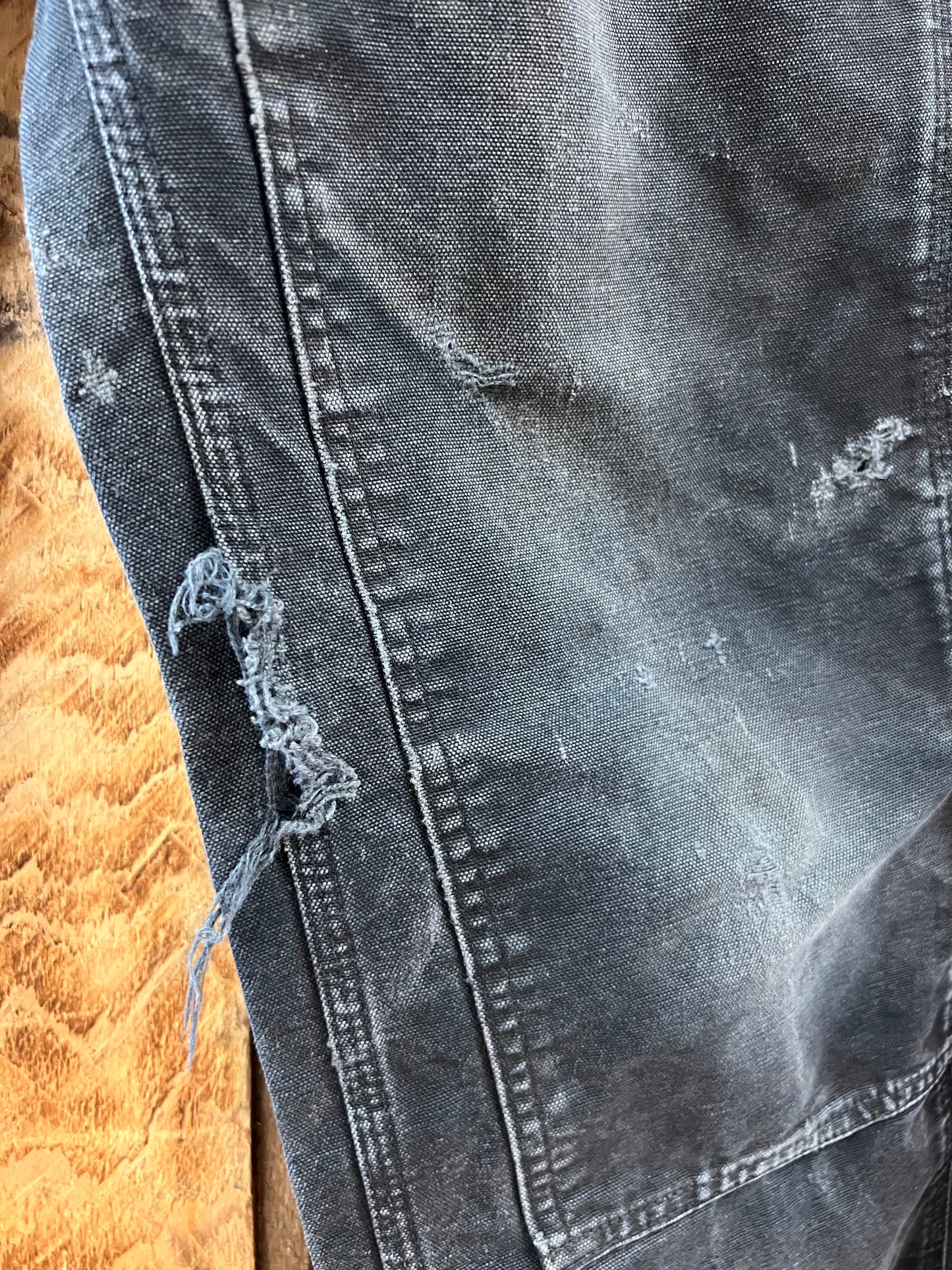 Vintage carharrt black distressed carpenter pants - 30x30