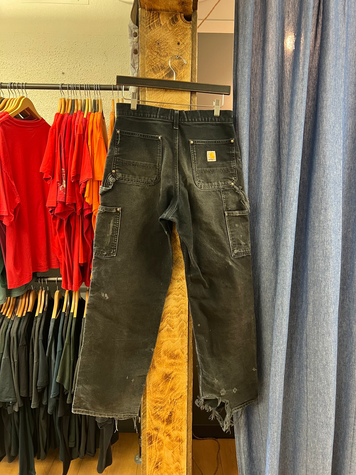 Vintage carharrt black distressed carpenter pants - 30x30