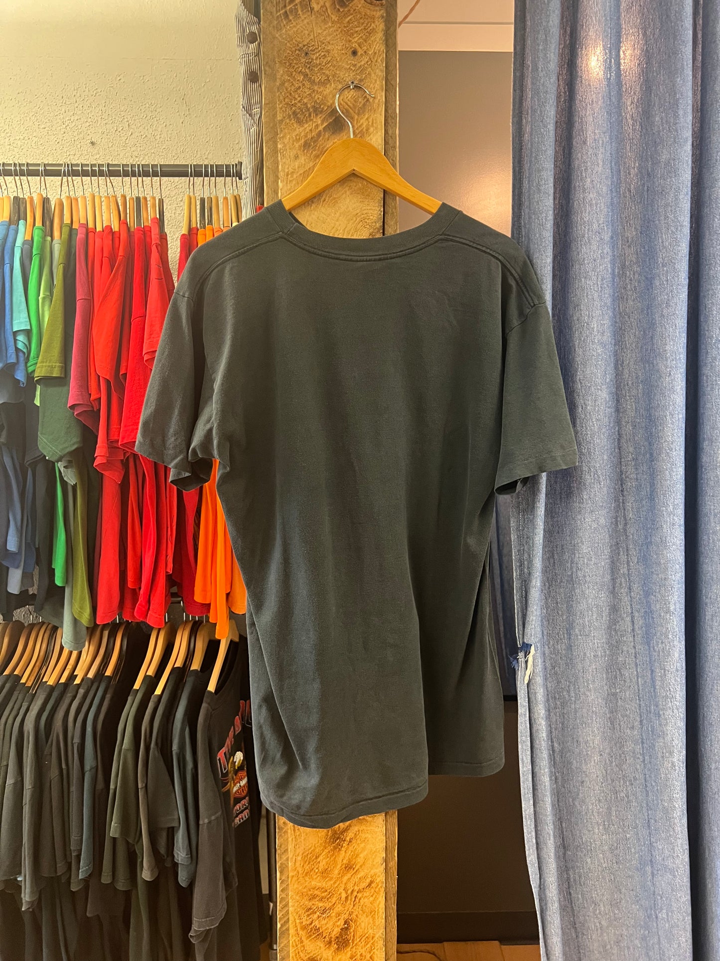 Vintage faq dark grey graphic T-shirt - L