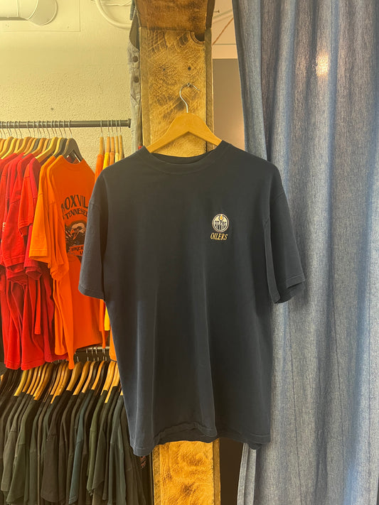 Vintage Edmonton Oilers Navy T-shirt - m