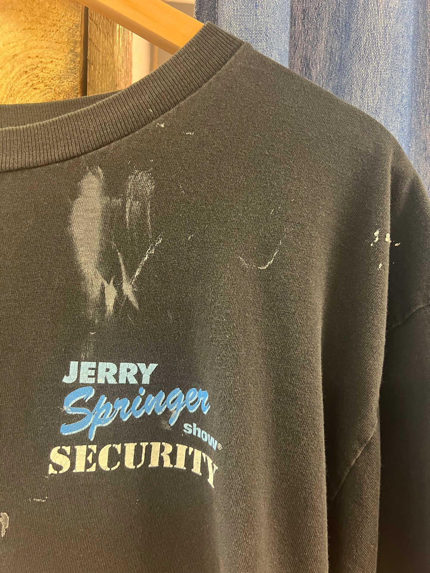 Vintage Jerry Springer show black graphic T-shirt - XL