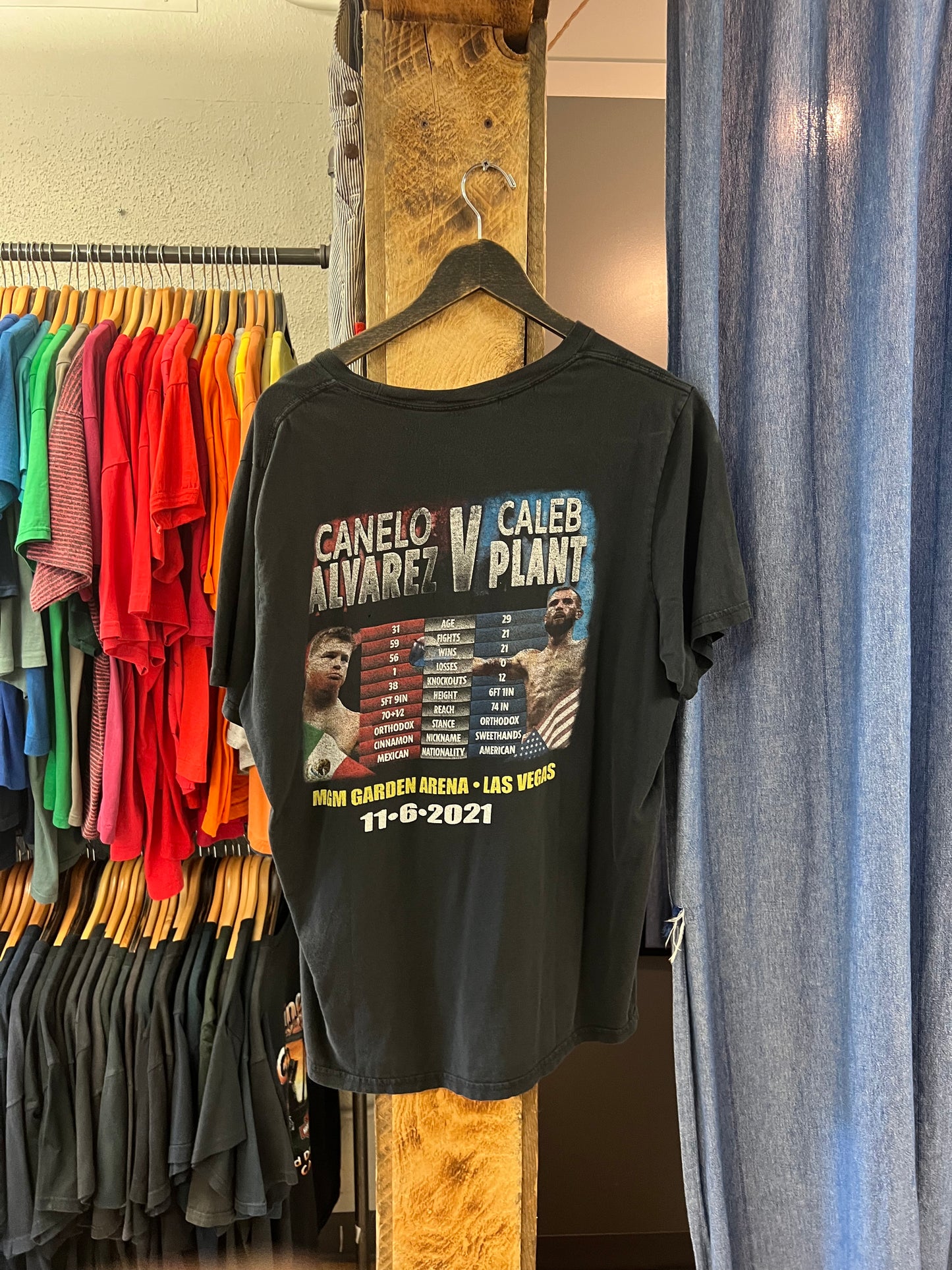 Canelo Vs Plant Black Graphic T-shirt - XL