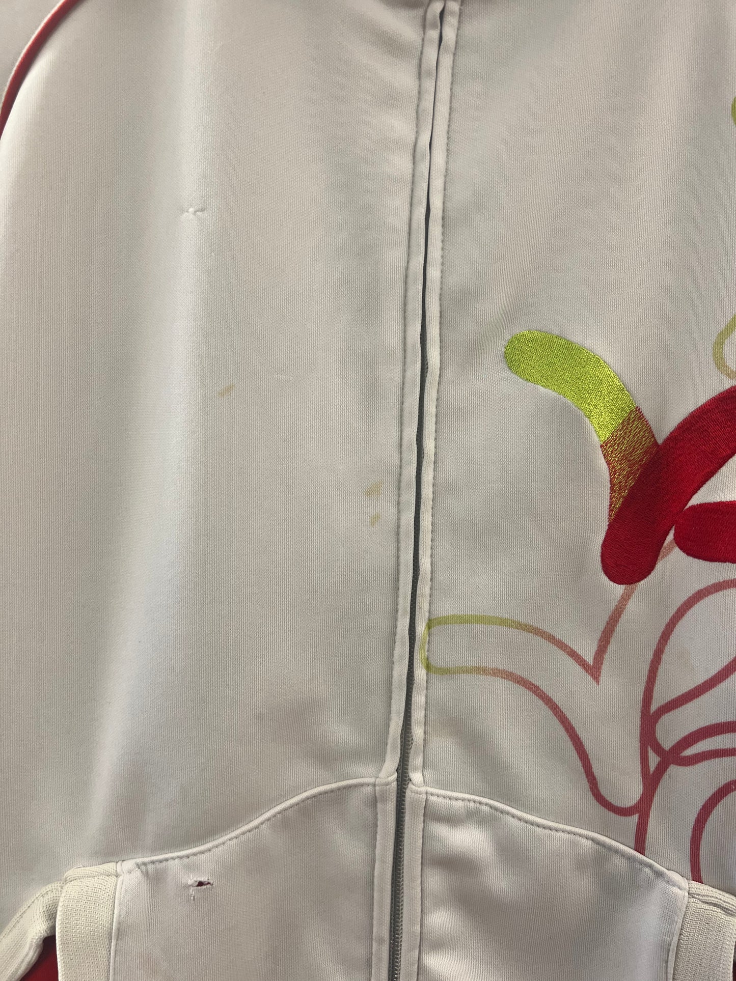 Vintage rocawear white graphic zip up jacket - XL