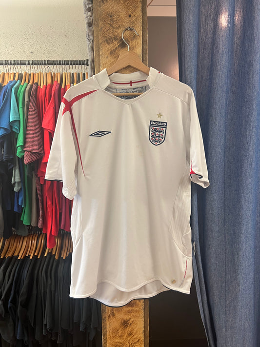 Vintage Umbro England White Soccer Jersey - XL