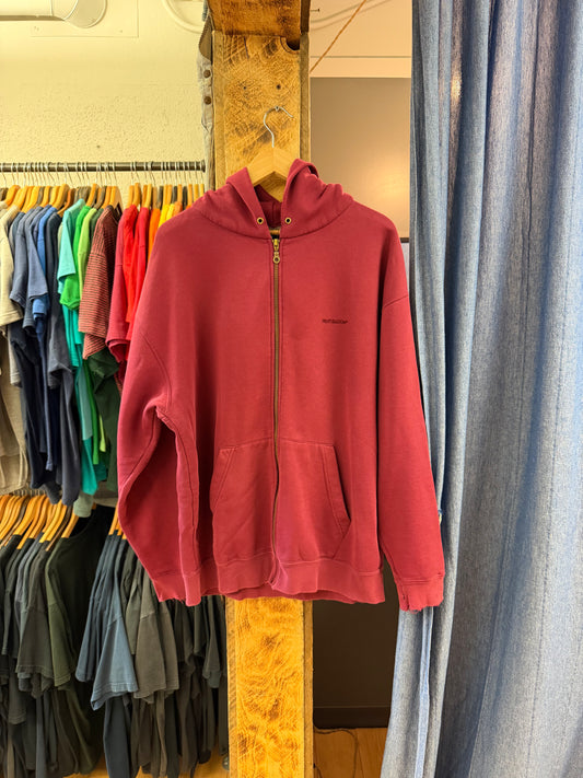 Vintage fruit of the loom red zip up - L