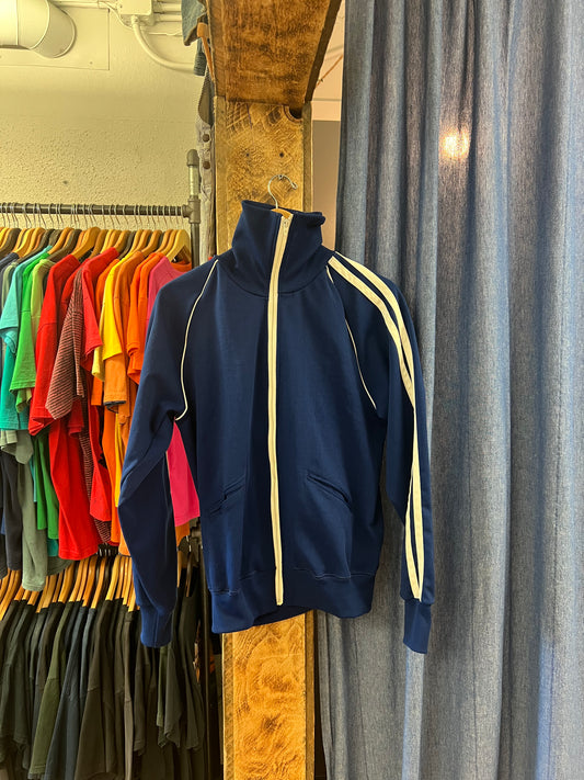 Vintage navy blue zip up jacket - XL