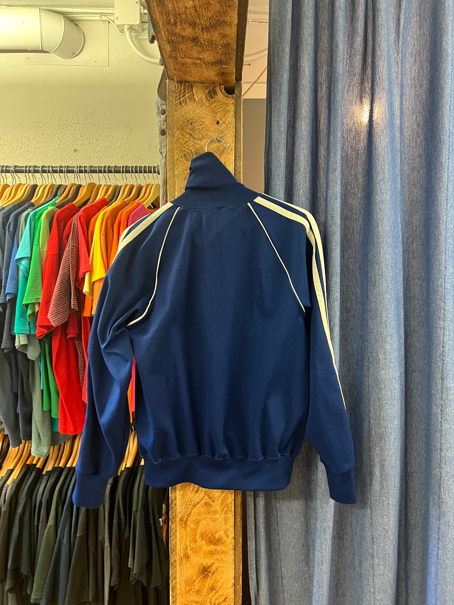 Vintage navy blue zip up jacket - XL