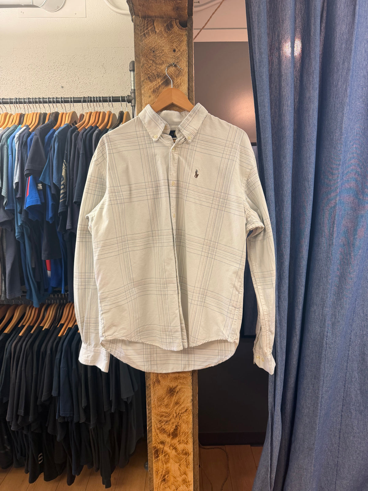 Vintage polo Ralph Lauren grid pattern button up - XXL