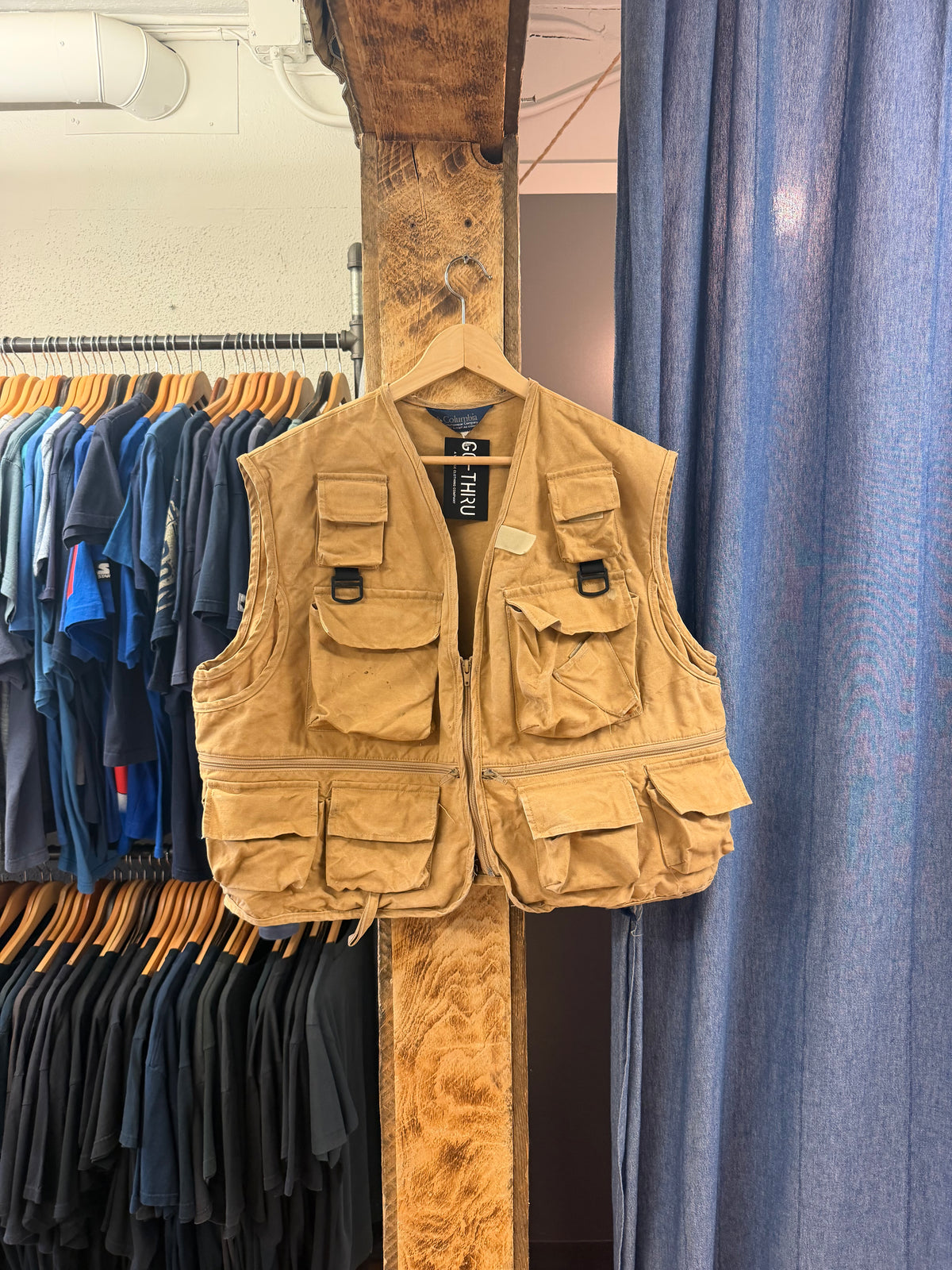 Vintage Columbia Multipurpose Brown Vest - XL